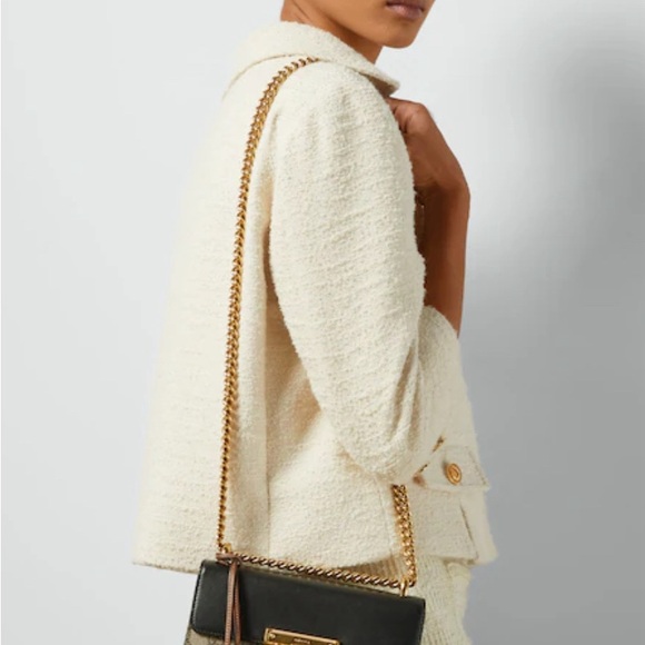 GG Supreme Monogram Calfskin Small Padlock Shoulder Bag Beige Black - Picture 3 of 12